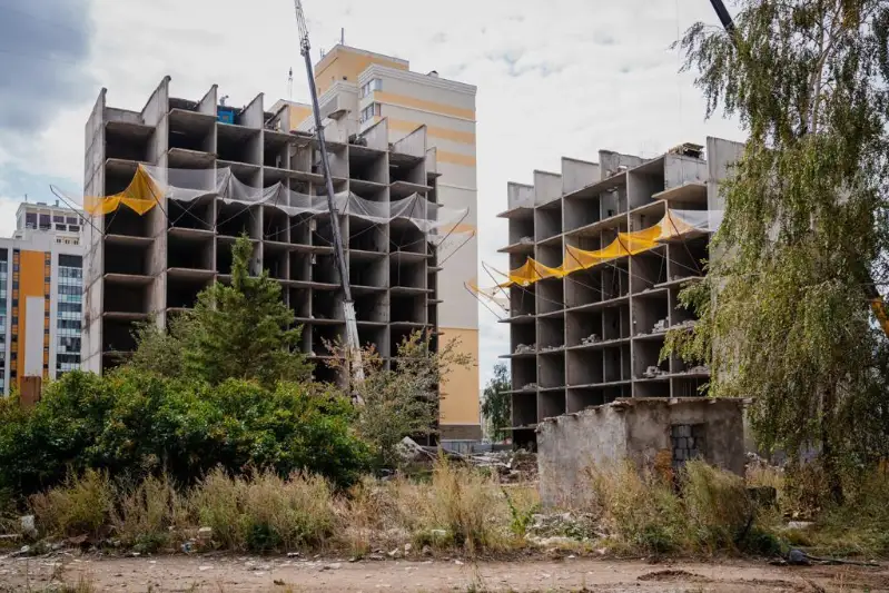 В столице начался снос проблемного объекта «Территория комфорта-1»