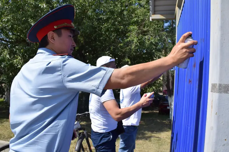 Граффити с рекламой наркотиков уничтожили в Кокшетау