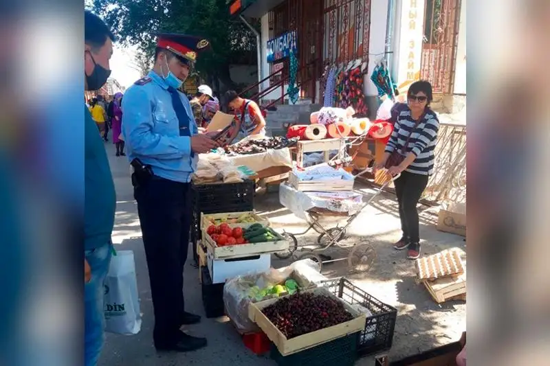 Участники стихийной торговли оштрафованы в Таразе