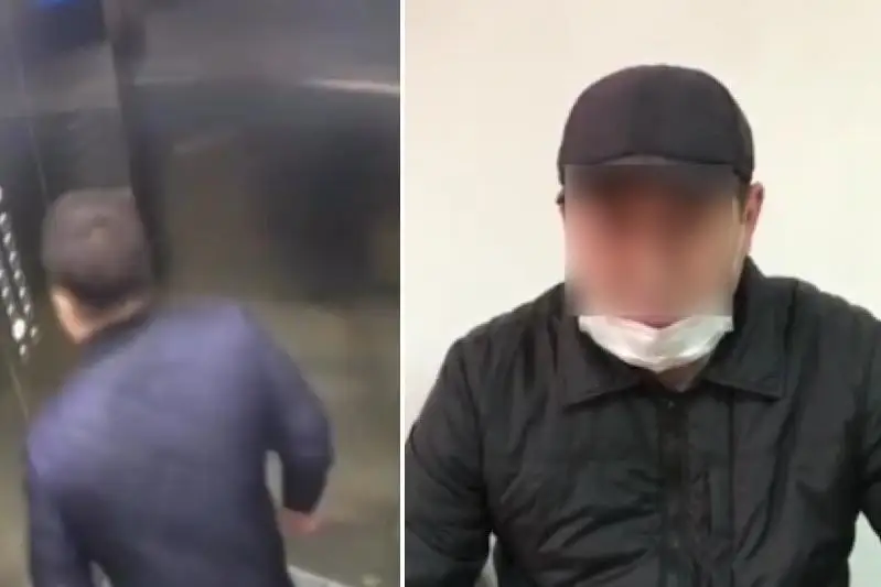 Плюнувший на кнопки лифта хулиган арестован на 15 суток в Алматы