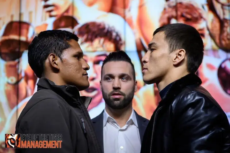 Батыр Джукембаев и Рикардо Лара провели дуэль взглядов перед главным боем в Канаде