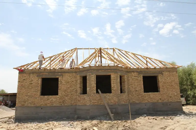 В Мактааральском районе строительные работы ведутся круглосуточно