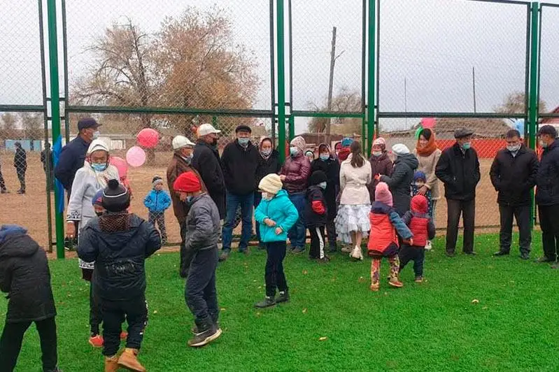 Новые спортивные площадки построили в селах Акжаикского района ЗКО