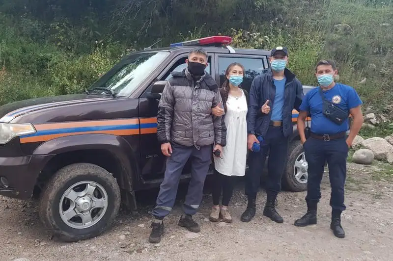 Туристку спасли в горах Кок-Жайлау