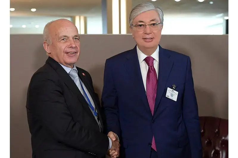 Касым-Жомарт Токаев встретился с президентом Швейцарской Конфедерации Ули Маурером