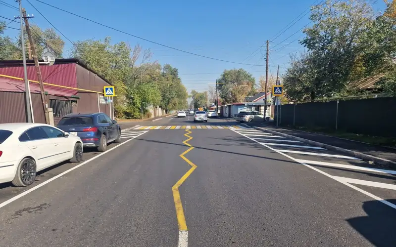 Новая дорожная разметка появилась в Алматы