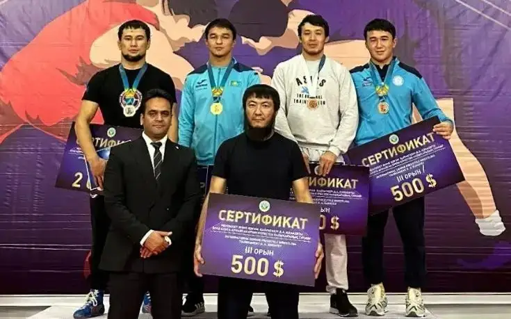 Таразда эркин кураш бўйича халқаро турнирнинг илк ғолиблари аниқланди