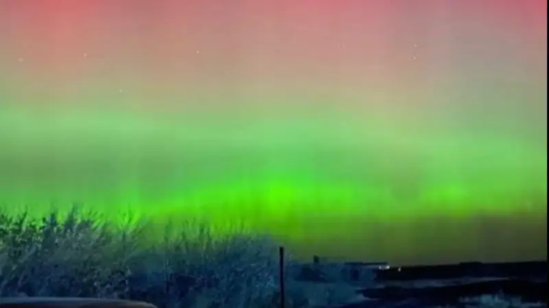северное сияние в Костанайской области