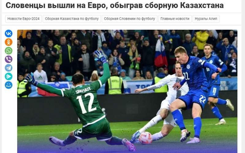 Казахстан - Словения Футбол
