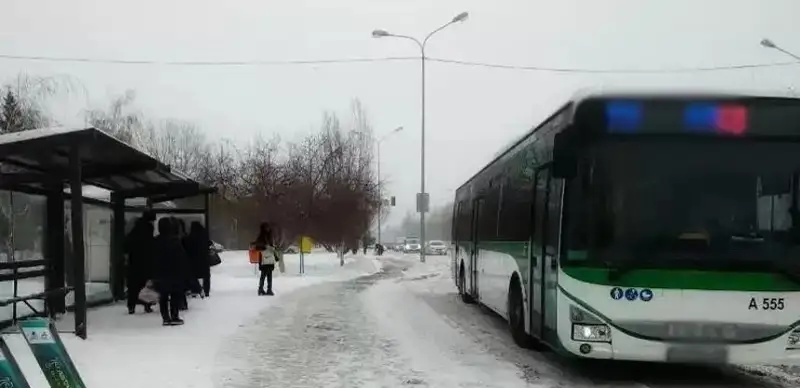 автобусы зимой