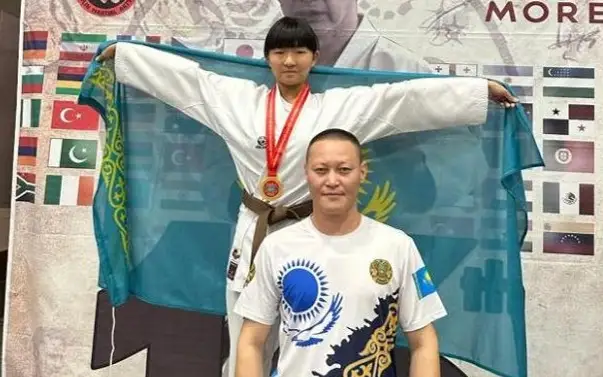 Тринадцатилетняя казахстанка стала чемпионкой мира по карате