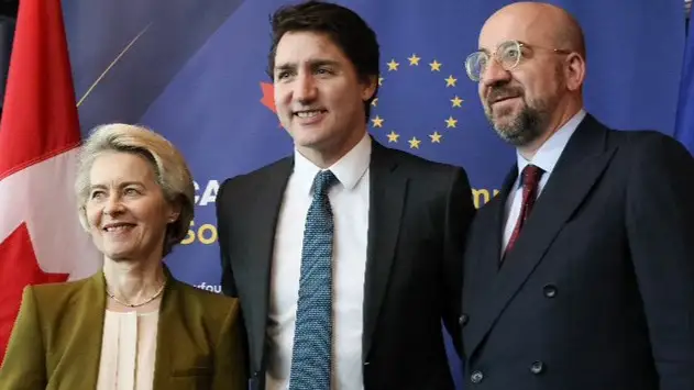 Председатель Еврокомиссии, лидеры Канады и Евросоюза на саммите в Сент-Джонсе