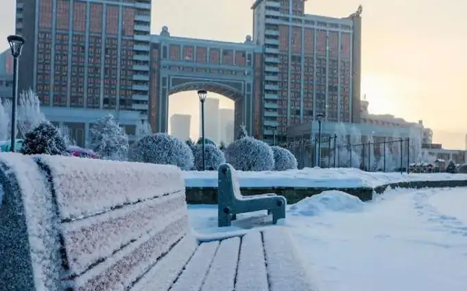 зима в Астане