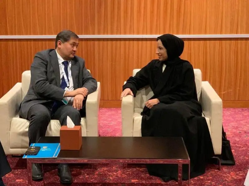 Kazakhstan’s minister of higher education and science Sayasat Nurbek met with his Qatari counterpart Buthaina bint Ali Al Jabr Al Nuaimi in Doha