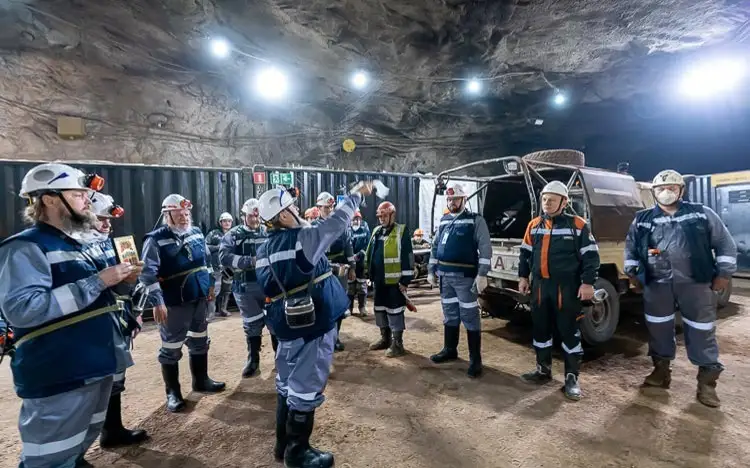 Митрополит Александр посетил шахту Анненскую Восточно-Жезказганского рудника