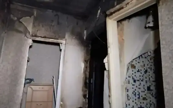 пожар и взрыв газа в селе в СКО