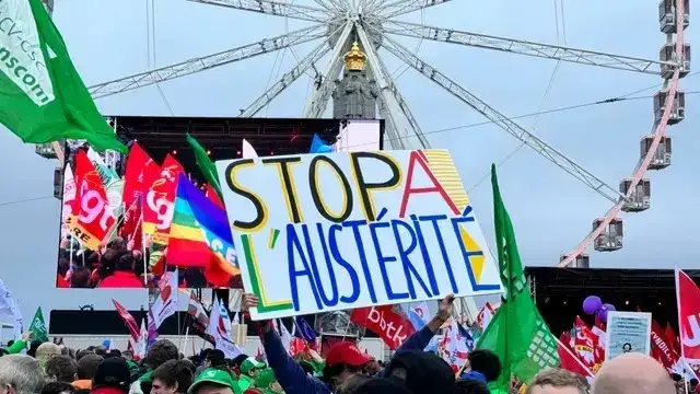 Европа касаба уюшмалари Брюсселда йирик митинг ўтказди