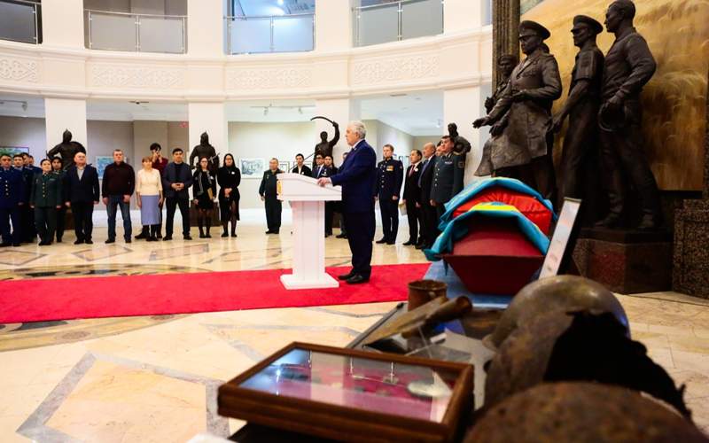 В Астане прошла церемония передачи останков воинов, погибших во Второй мировой войне