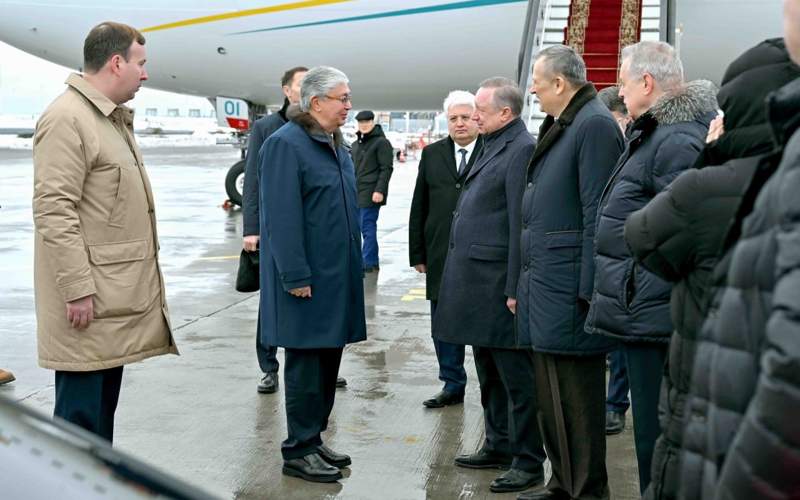 President Tokayev arrives in St. Petersburg for EAEU, CIS meetings Tokayev