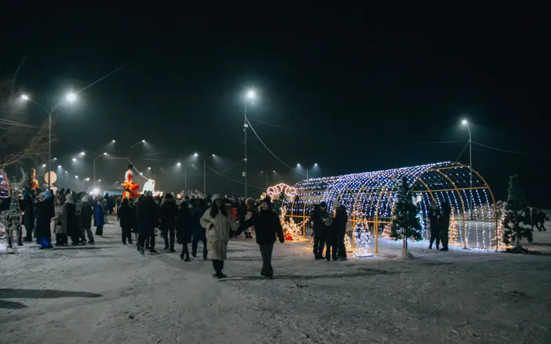Ледовый городок в Павлодаре