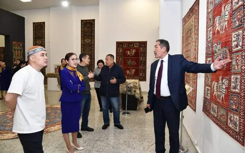Carpets made by Kazakhs of Afghanistan displayed at National Museum of Kazakhstan Carpets made by Kazakhs of Afghanistan displayed at National Museum of Kazakhstan