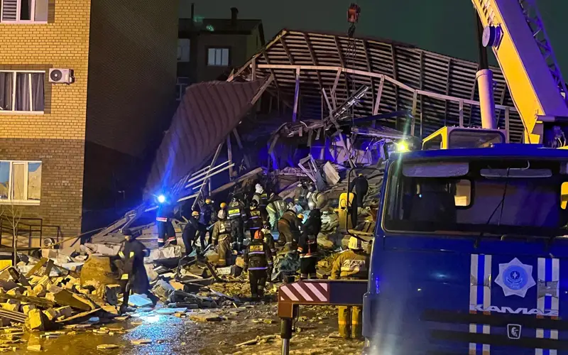 взрыв, обрушение и пожар в кафе Уральска