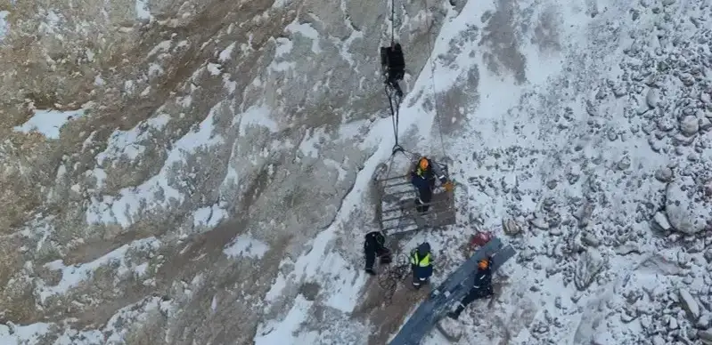 Soil settlement hampers search for bus with rescuers in collapsed gold mine in Pavlodar region