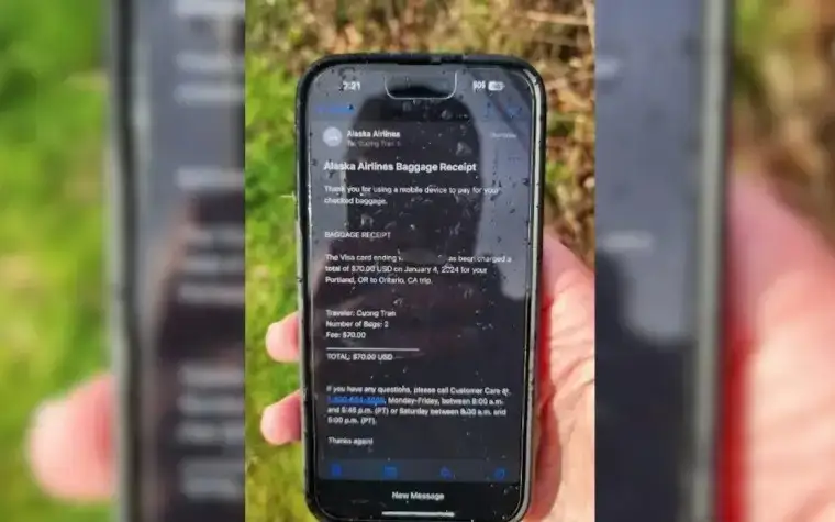 АҚШда Alaska Airlines самолётидан тушиб кетган телефон йўлдан топилди