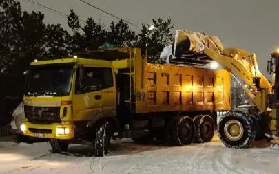 Почти 3,5 тысячи грузовиков снега вывезли в Астане за ночь