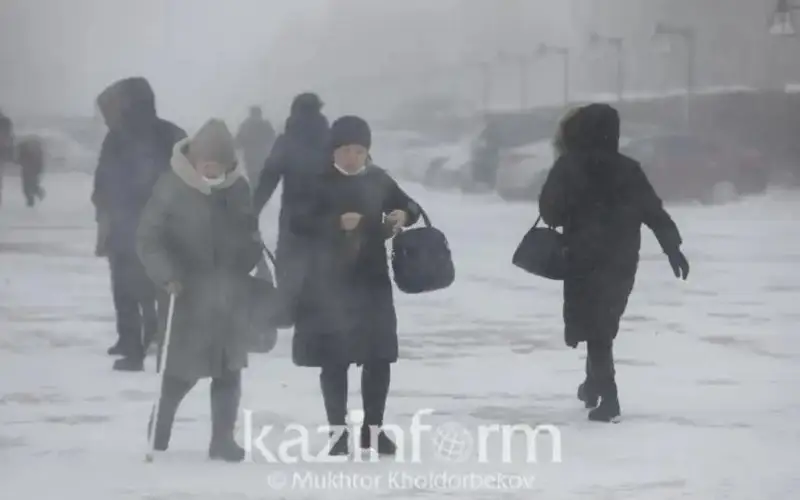 Unstable weather with precipitation forecast in Kazakhstan Jan 13