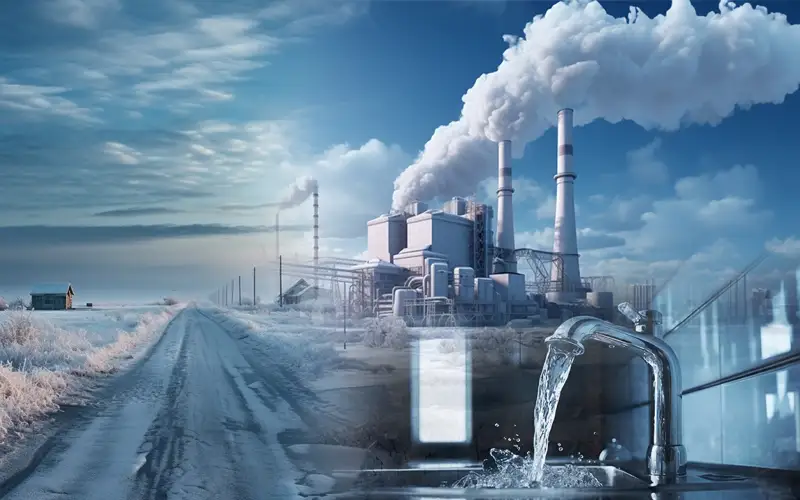 коллаж вода тэц дороги отопление