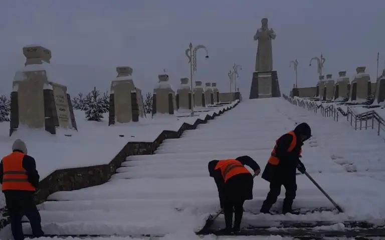 Жамбылскую область засыпало снегом