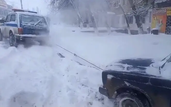 37 ДТП за три дня снегопада в Жамбылской области