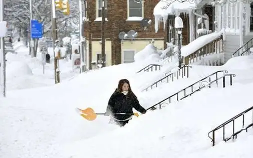 США, Америка, снег, холод, метель