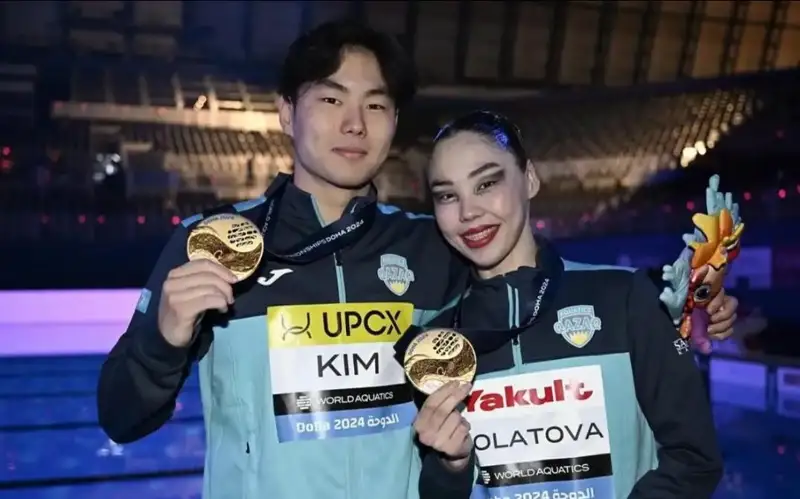 Nargiza Bolatova, Eduard Kim claim gold medal at World Aquatics Championships 2024