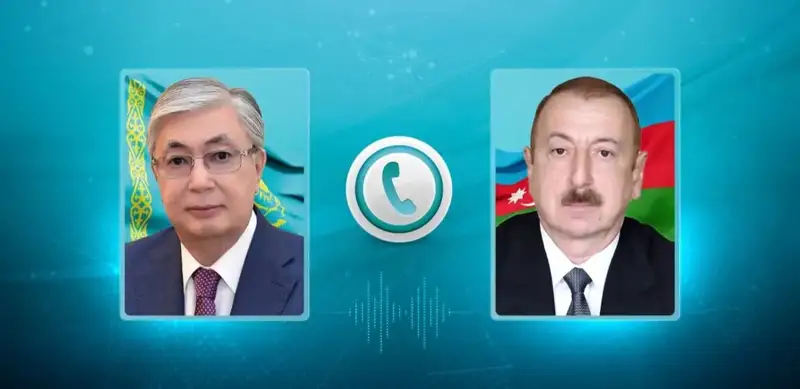 Tokayev and Aliyev