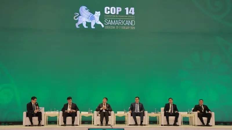 Самарқандда Ёввойи ҳайвонларнинг кўчиб юрувчи турларини сақлаш тўғрисидаги конвенция (Бонн Конвенцияси) иштирокчиларининг 14-учрашуви Самарқандда Ёввойи ҳайвонларнинг кўчиб юрувчи турларини сақлаш тўғрисидаги конвенция (Бонн Конвенцияси) иштирокчиларининг 14-учрашуви