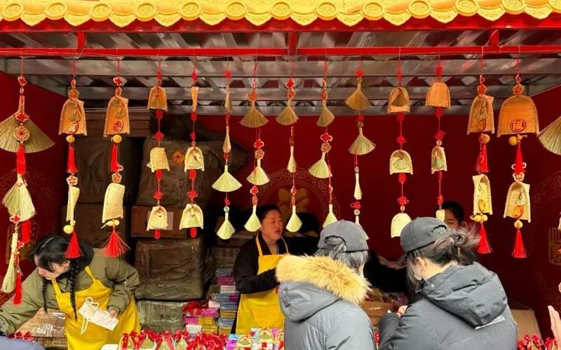 Chinese people celebrate Lunar New Year 2024