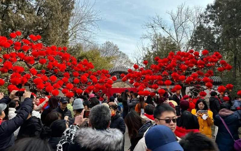 Chinese people celebrate Lunar New Year 2024