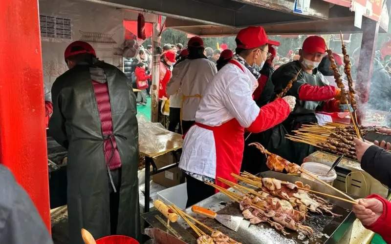 Chinese people celebrate Lunar New Year 2024