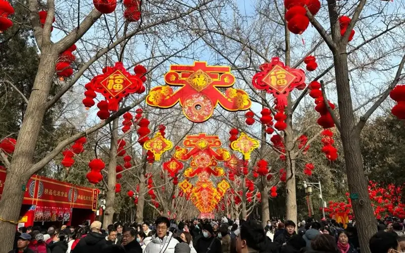 Chinese people celebrate Lunar New Year 2024