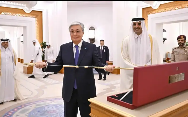 Kazakh President in Qatar 