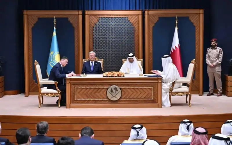 Kazakh President in Qatar 