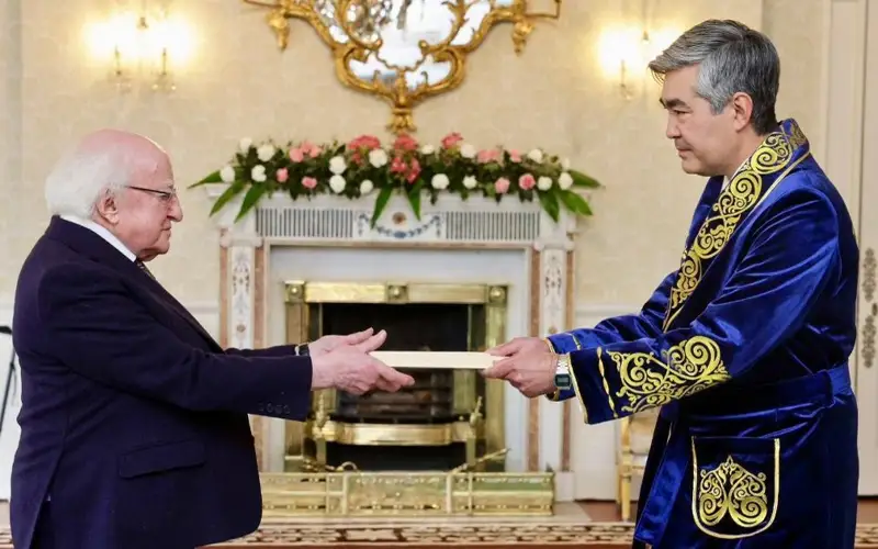 Ambassador of Kazakhstan presents credentials to President of Ireland
