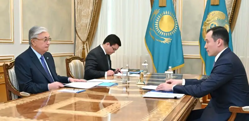 Глава государства принял председателя правления АО «НК «QazaqGaz» Санжара Жаркешова
