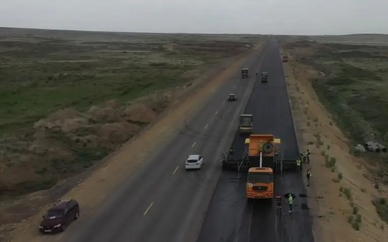 Строительство дороги Караганда – Балхаш 