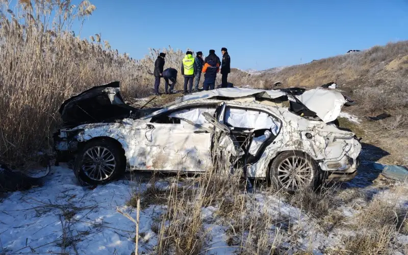 Два человека погибли при опрокидывании авто в области Жетысу