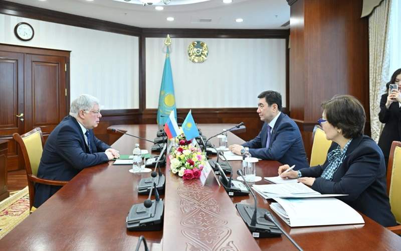Спикер Мажилиса Ерлан Кошанов принял Чрезвычайного и полномочного посла Российской Федерации в Казахстане Алексея Бородавкина