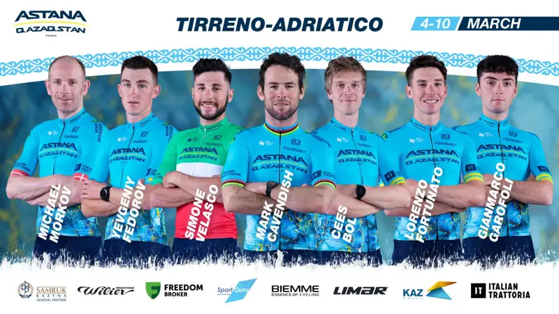 Astana Qazaqstan Team to compete in Tirreno-Adriatico 2024
