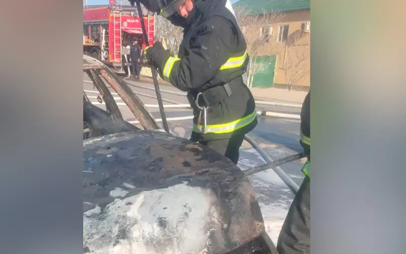 өртенген көлік